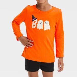 Cat & Jack Orange 18 Month Boo Ghost Halloween Tee